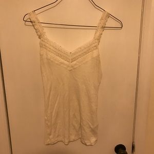 white lace tank top